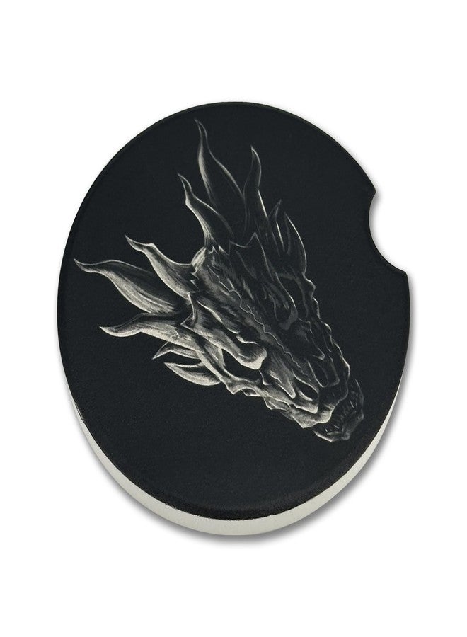 Elektroplate قواعد أكواب سيراميكية للسيارات من إليكتروبليت، مرخصة رسميًا من هاوس أوف ذا دراغون، بتصميم جمجمة باليريون (قطر 2.6 بوصة) | مناسبة لجميع أنواع السيارات والشاحنات وسيارات الدفع الرباعي وغيرها | ماصة للماء، مانعة للانزلاق، متينة | طقم من قطعتين - Image 5